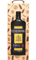 Becherovka 38% 3l Dřevěná Krabička Jan Becher č.2