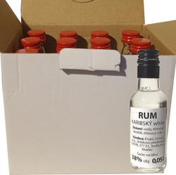 Rum Karibský white 38% 50ml x12 Fruko miniatur
