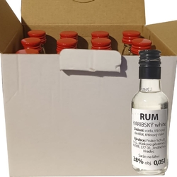 Rum Karibský white 38% 50ml x12 Fruko miniatur