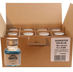 Gin Blue Barrister 40% 50ml x12 miniatur etik2