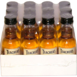 Whisky Teachers scotch 40% 50ml x12 miniatur etik3