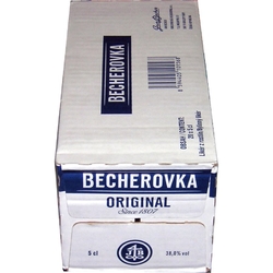 Becherovka 38% 50ml x20 miniatur etik2