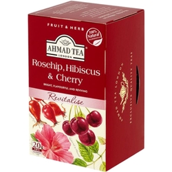 čaj Ovocný Rosehip, Hibiscus a Cherry 20x2g Ahmad
