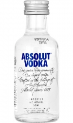 vodka Absolut Clear 40% 50ml miniatura etik2