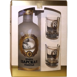 Vodka Carskaja Zlatá 40% 0,7l 2-skleničky