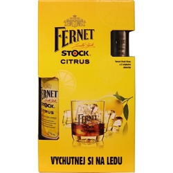 Fernet Stock citrus 27% 0,5l 2x sklenička