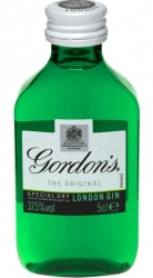 Gin Gordons London Dry 37,5% 50ml miniatura etik3