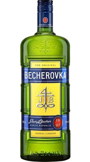 Becherovka 38% 1l Jan Becher etik2