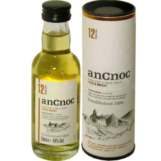 Whisky anCnoc 12 Years 40% 50ml Tuba miniatura