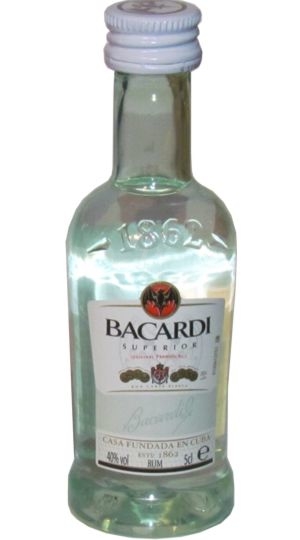 Rum Bacardi Carta Blanca 40% 50ml miniatura