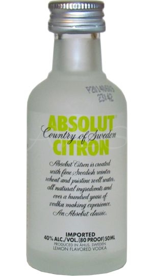 Vodka Absolut Citron 40% 50ml miniatura