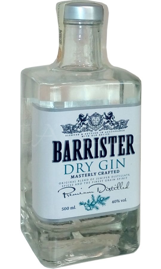 Dry gin отзывы. Барристер драй 0,5л 40% Джин. Джин Барристер 0.5. Barrister Dry Gin.