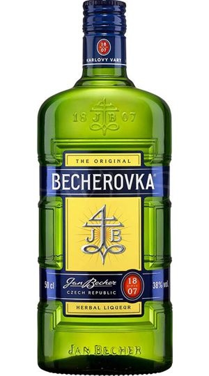 Becherovka 38% 0,5l Jan Becher etik2